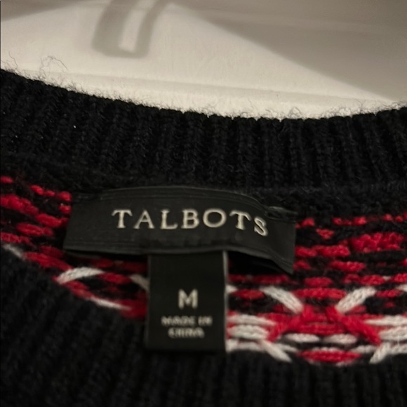 Talbots Black Fair Isle Sweater - Picture 2 of 4